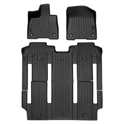 SMARTLINER Custom Fit Floor Liners For 2021-2025 Toyota Sienna with 2nd Row Bucket Seats no Spare Tire Smartliner USA