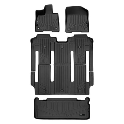 SMARTLINER Custom Fit Floor Liners For 2021-2025 Toyota Sienna with 2nd Row Bucket Seats no Spare Tire Smartliner USA