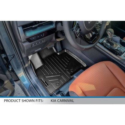SMARTLINER Custom Fit Floor Liners For 2022-2025 Kia Carnival (7 Passenger Models Without 2nd Row VIP Seats) Smartliner USA