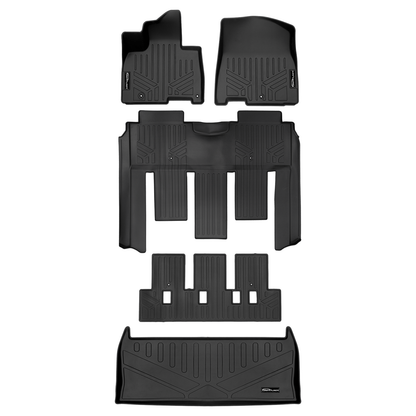 SMARTLINER Custom Fit Floor Liners For 2022-2025 Kia Carnival (7 Passenger Models With 2nd Row VIP Seats) Smartliner USA