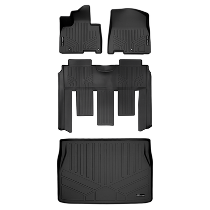 SMARTLINER Custom Fit Floor Liners For 2022-2025 Kia Carnival (7 Passenger Models With 2nd Row VIP Seats) Smartliner USA
