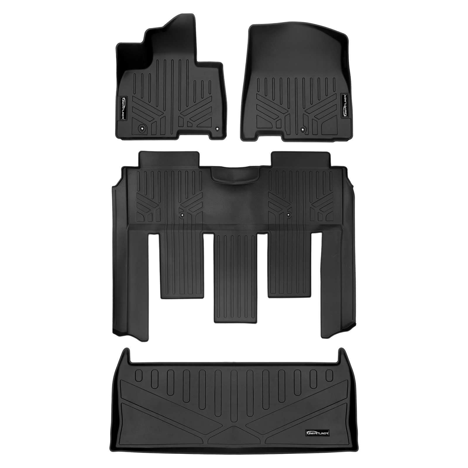 SMARTLINER Custom Fit Floor Liners For 2022-2025 Kia Carnival (7 Passenger Models With 2nd Row VIP Seats) Smartliner USA