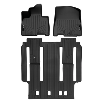 SMARTLINER Custom Fit Floor Liners For 2022-2025 Kia Carnival (7 Passenger Models Without 2nd Row VIP Seats) Smartliner USA