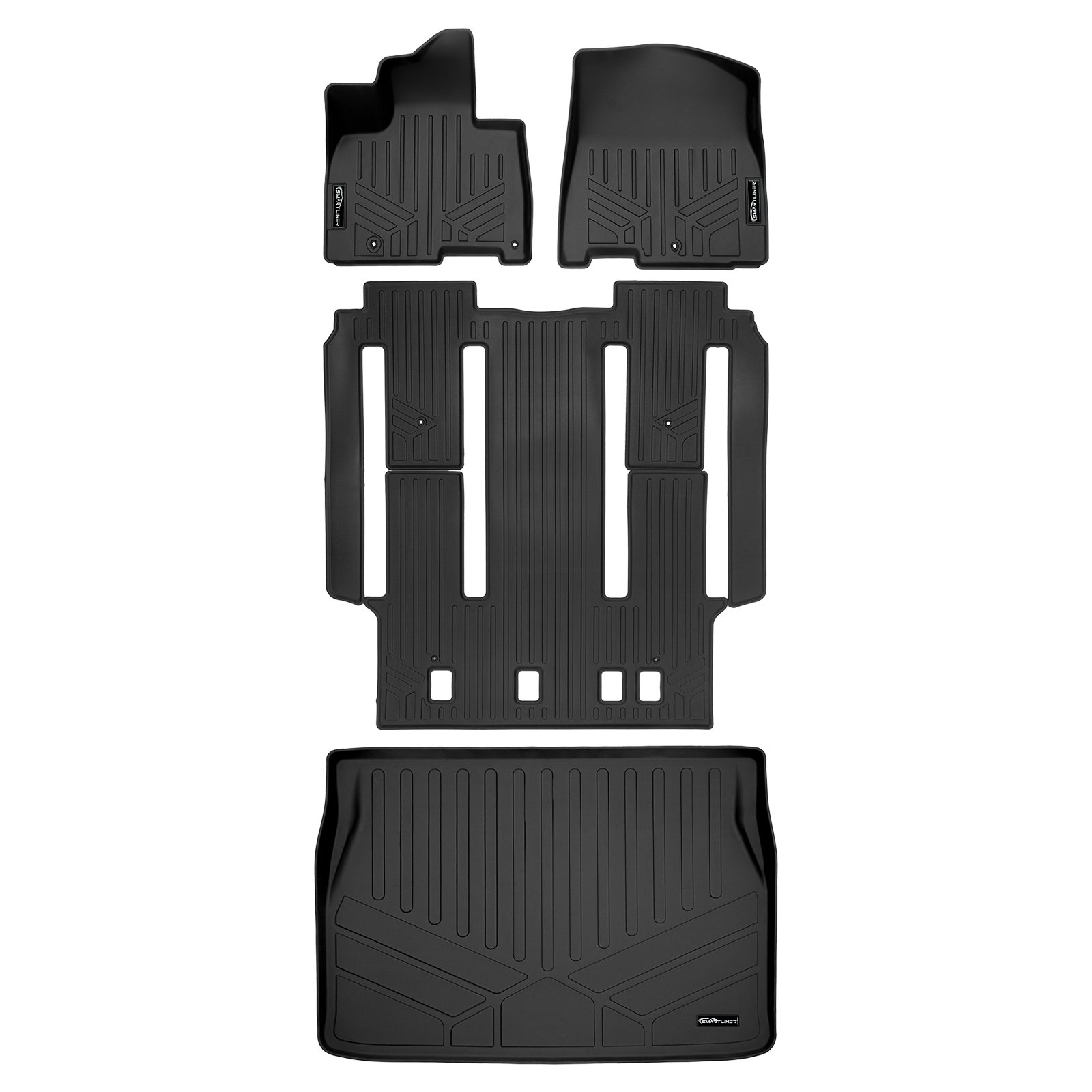 SMARTLINER Custom Fit Floor Liners For 2022-2025 Kia Carnival (7 Passenger Models Without 2nd Row VIP Seats) Smartliner USA