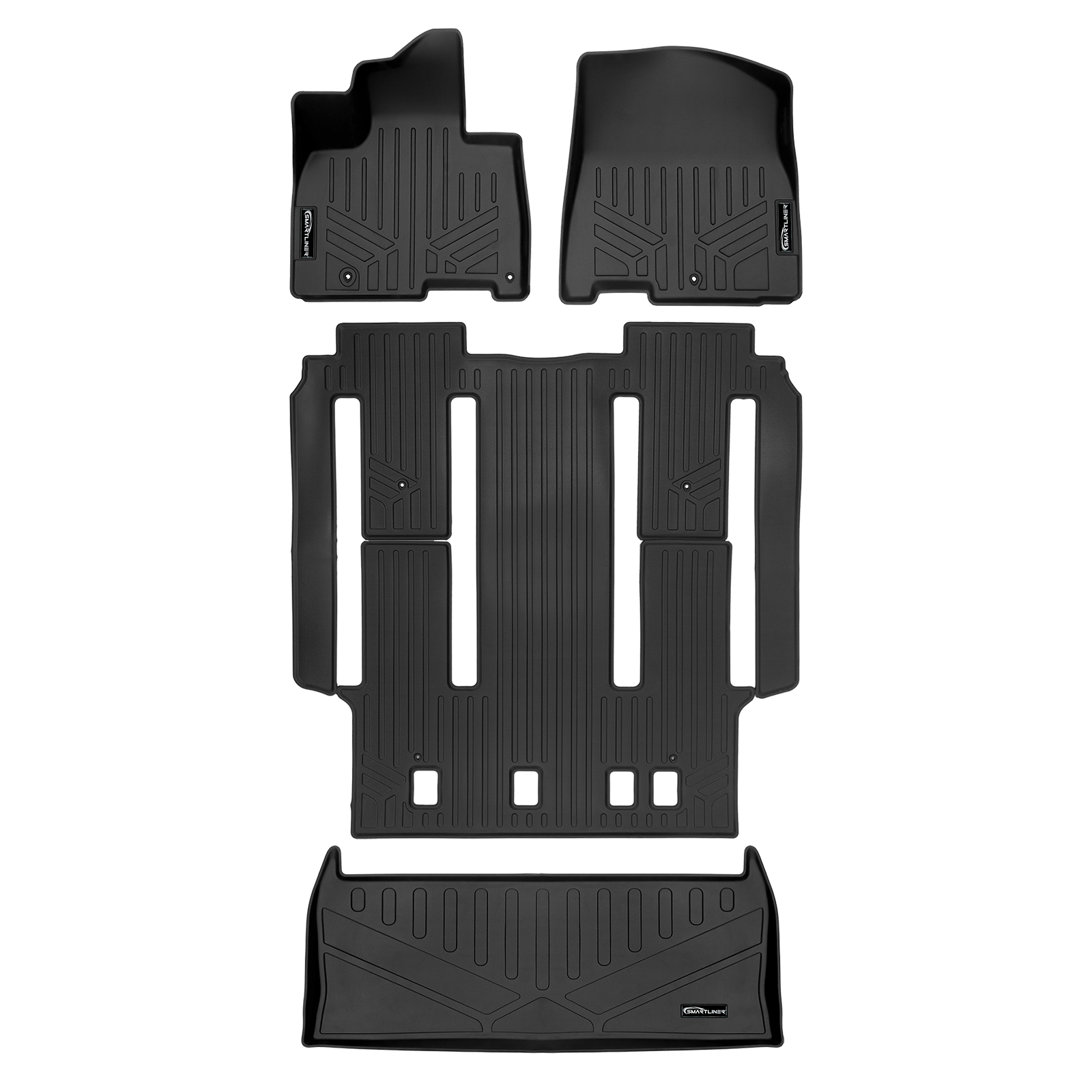 SMARTLINER Custom Fit Floor Liners For 2022-2025 Kia Carnival (7 Passenger Models Without 2nd Row VIP Seats) Smartliner USA