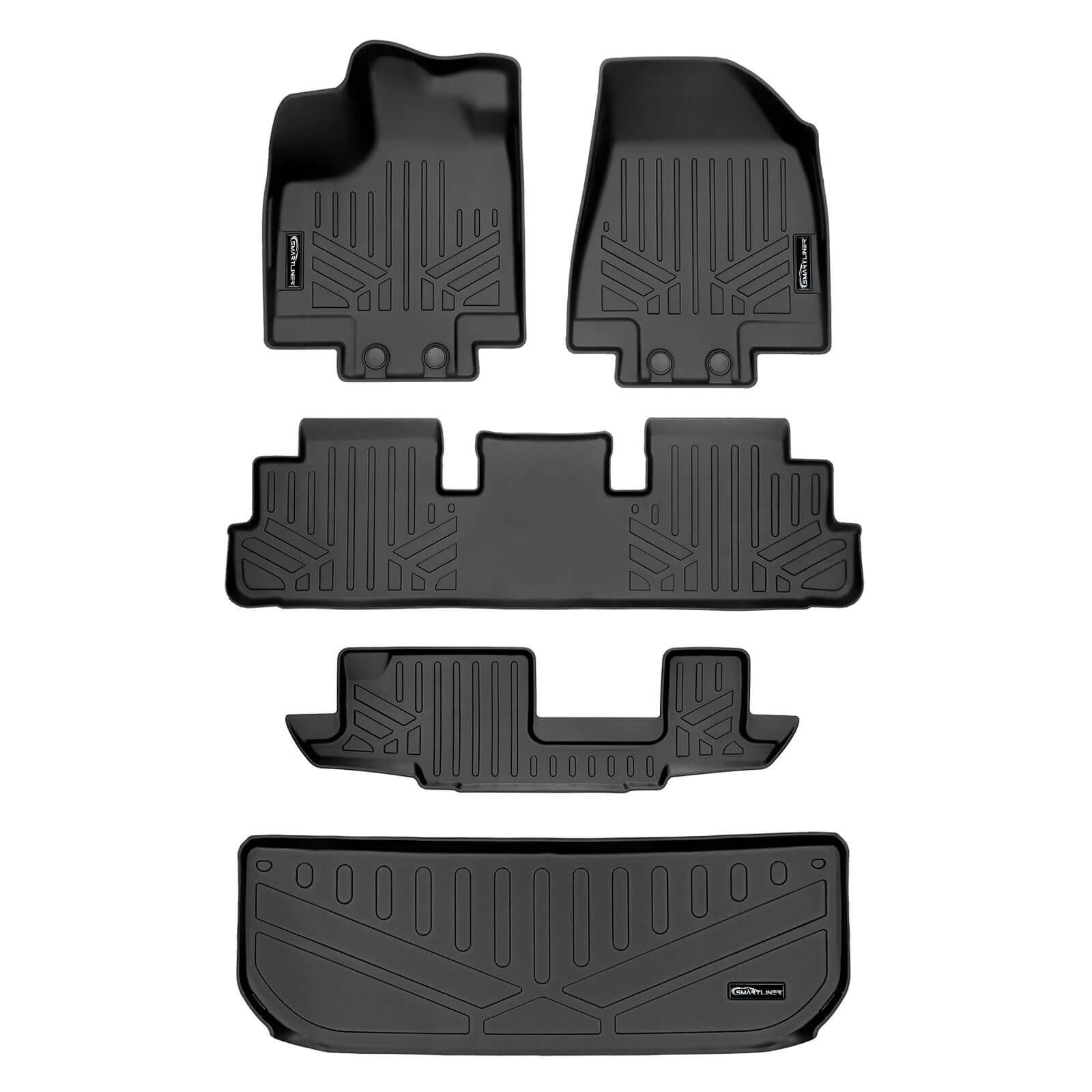 SMARTLINER Custom Fit Floor Liners For 2022-2025 Infiniti QX60 (7 Passenger) Smartliner USA