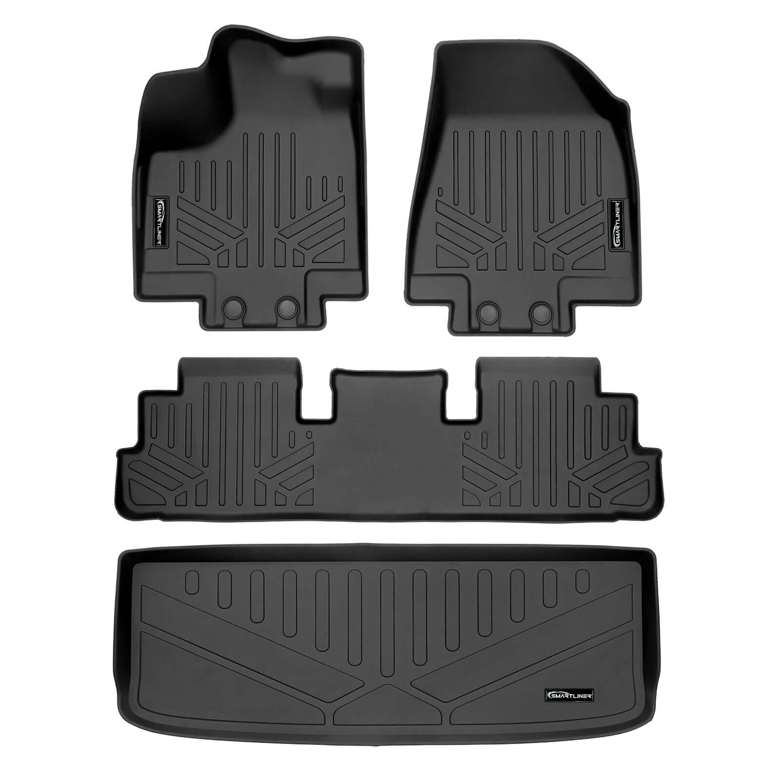 SMARTLINER Custom Fit Floor Liners For 2022-2025 Nissan Pathfinder (7 Passenger) Smartliner USA