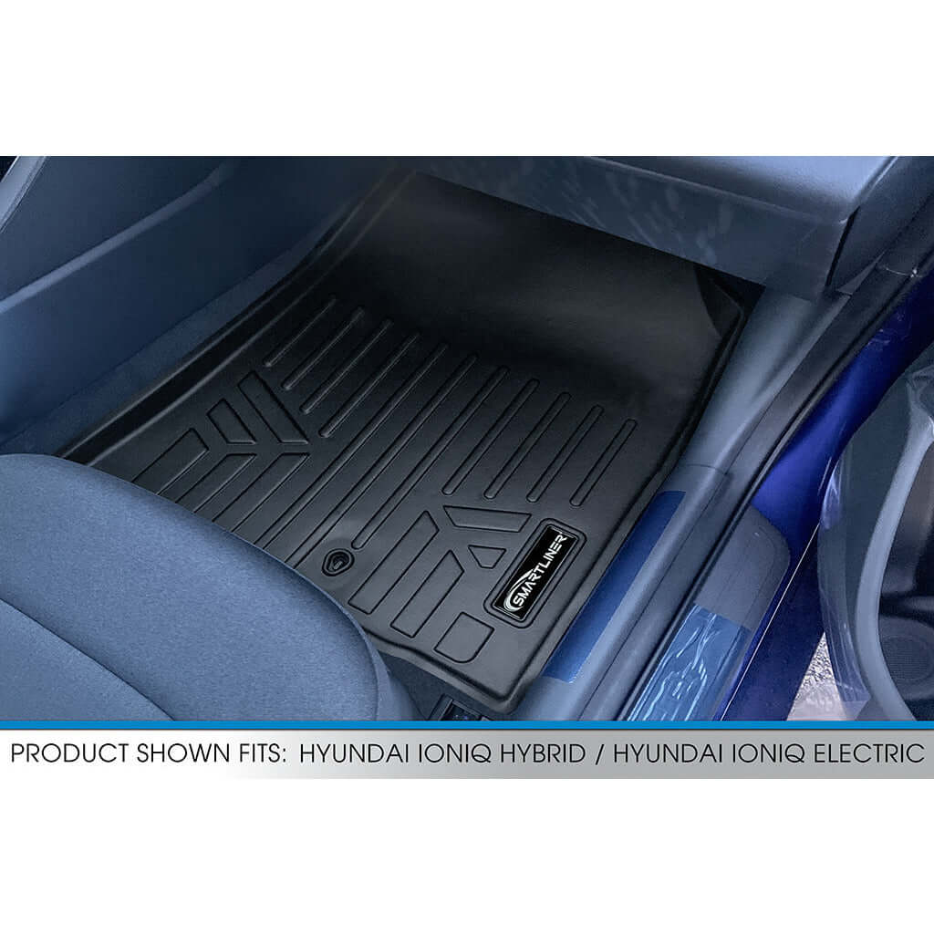 SMARTLINER Custom Fit Floor Liners For 2017-2022 Hyundai IONIQ Hybrid (Does Not Fit Electric Models) Smartliner USA