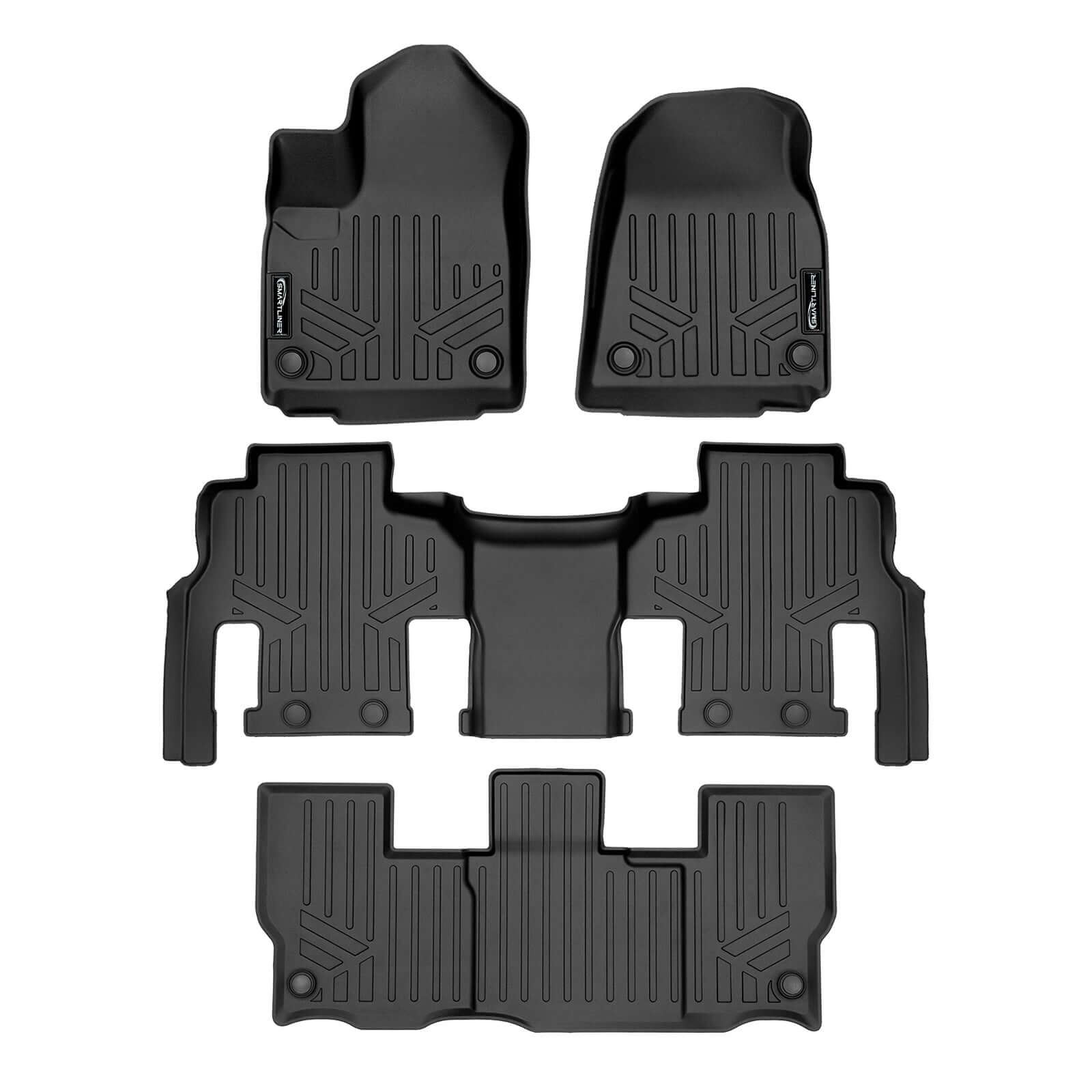 SMARTLINER Custom Fit Floor Liners For 2023-2025 Jeep Grand Wagoneer L (8 Passenger Model) Smartliner USA