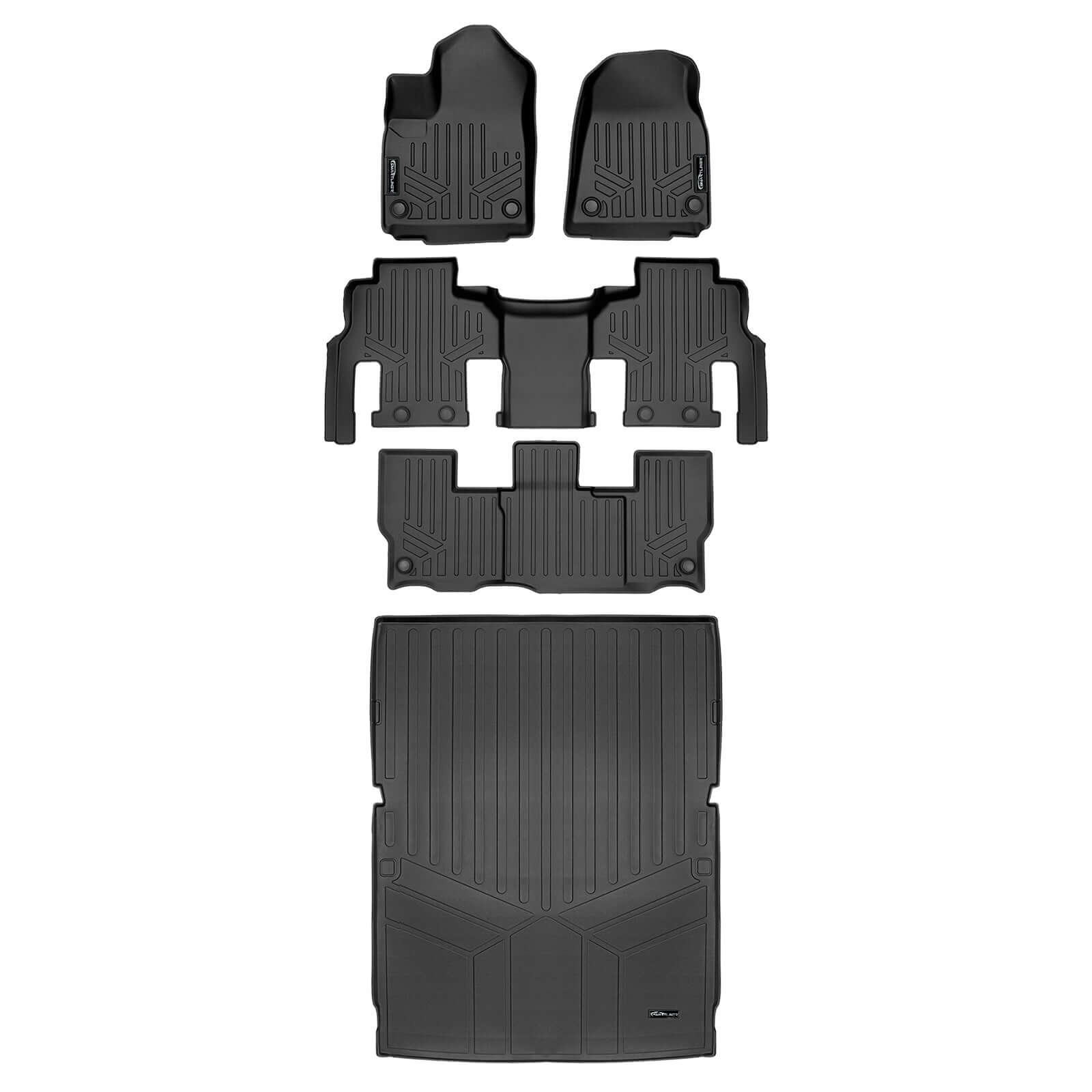 SMARTLINER Custom Fit Floor Liners For 2023-2025 Jeep Grand Wagoneer L (8 Passenger Model) Smartliner USA