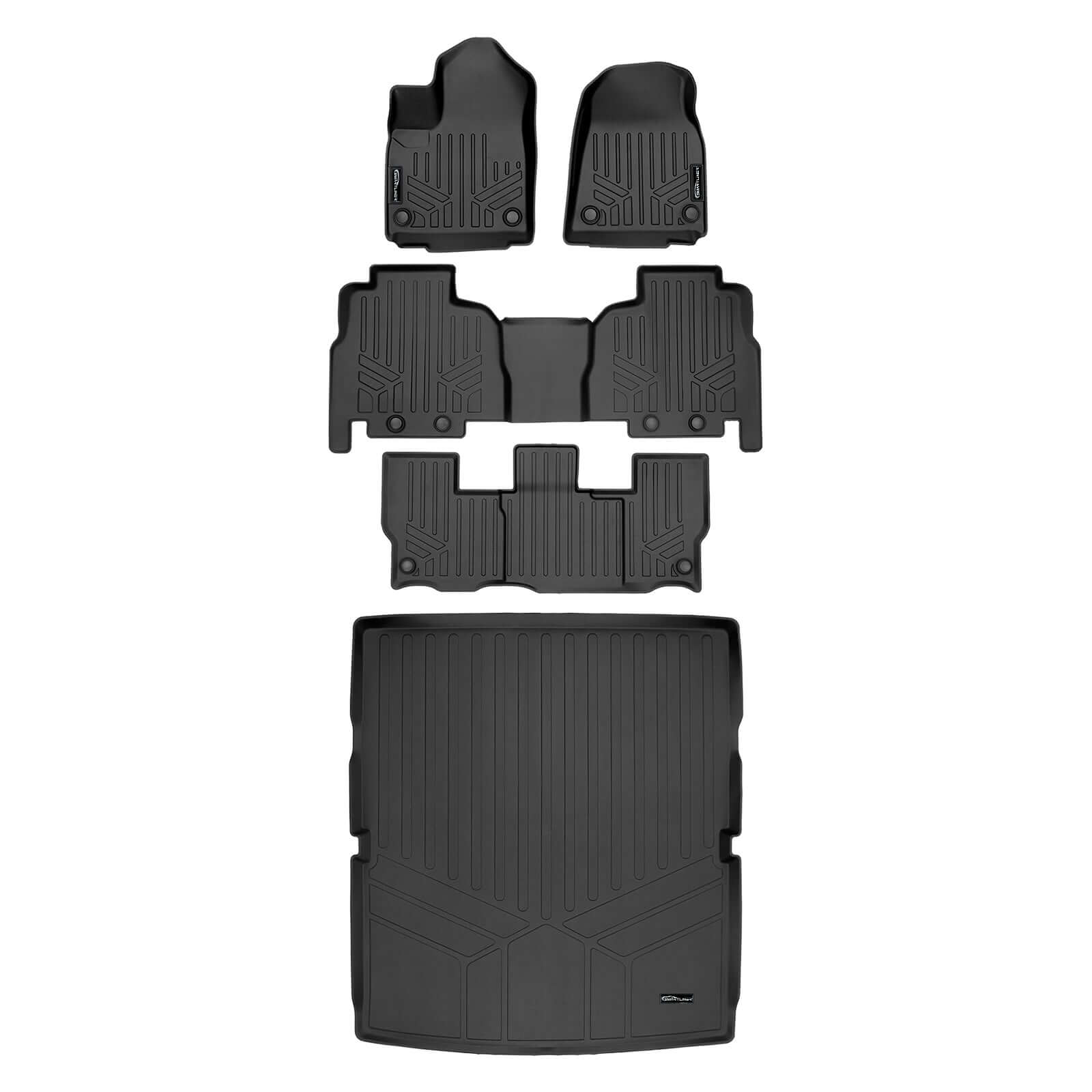 SMARTLINER Custom Fit Floor Liners For 2022-2025 Jeep Wagoneer (8 Passenger Model) Smartliner USA