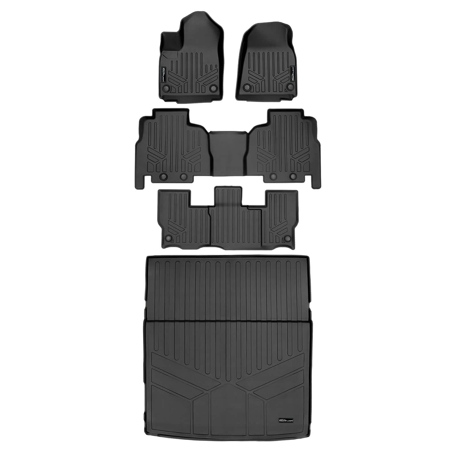 SMARTLINER Custom Fit Floor Liners For 2022-2025 Jeep Grand Wagoneer (8 Passenger Model) Smartliner USA