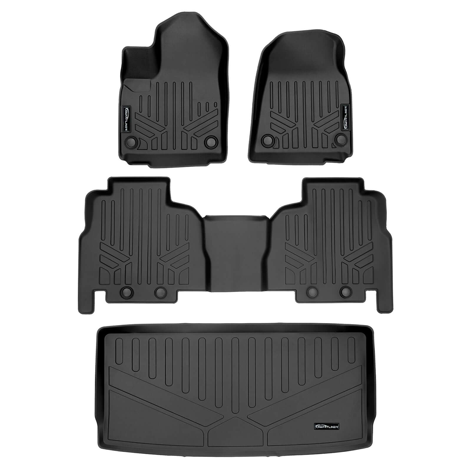 SMARTLINER Custom Fit Floor Liners For 2022-2025 Jeep Wagoneer (8 Passenger Model) Smartliner USA