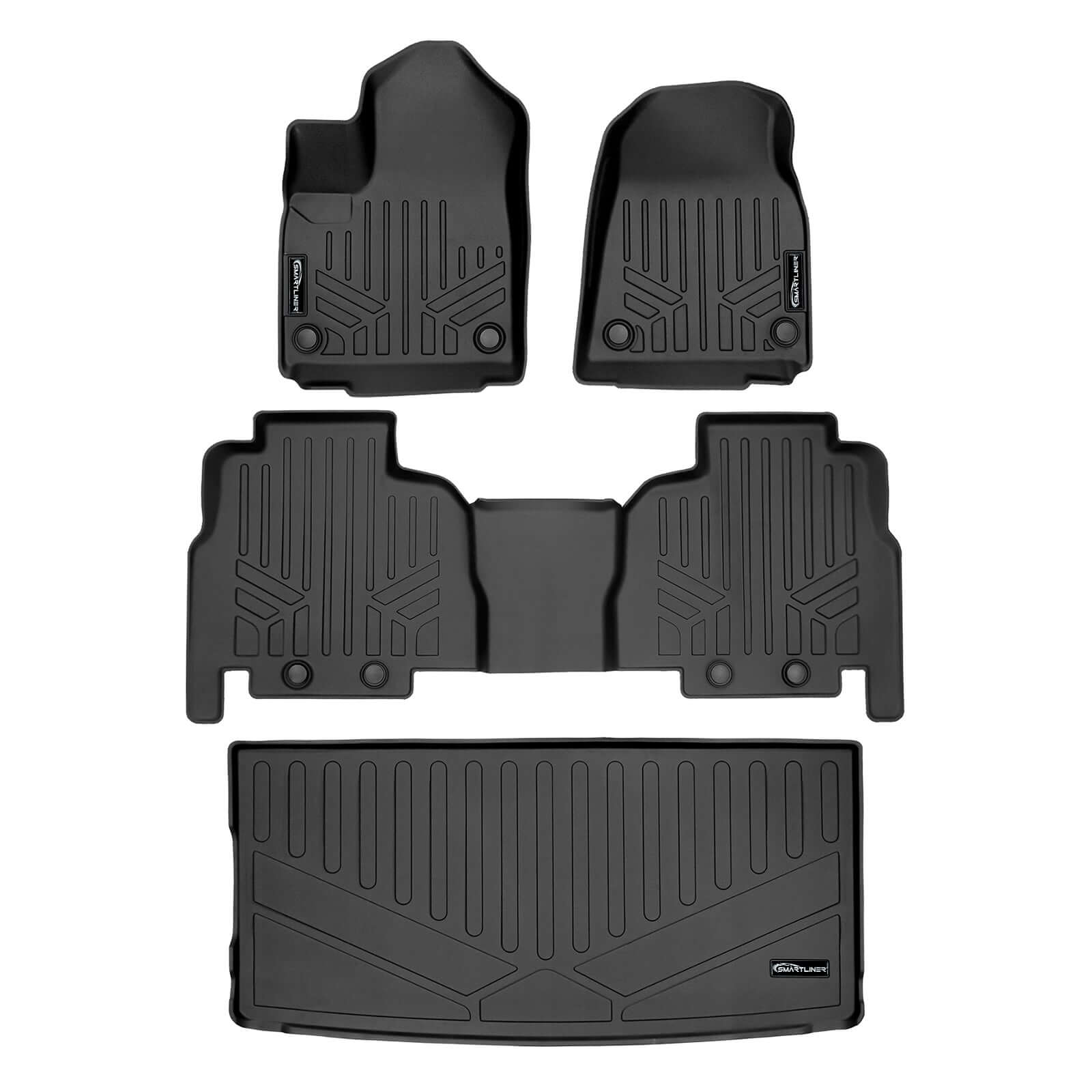 SMARTLINER Custom Fit Floor Liners For 2022-2025 Jeep Grand Wagoneer (8 Passenger Model) Smartliner USA