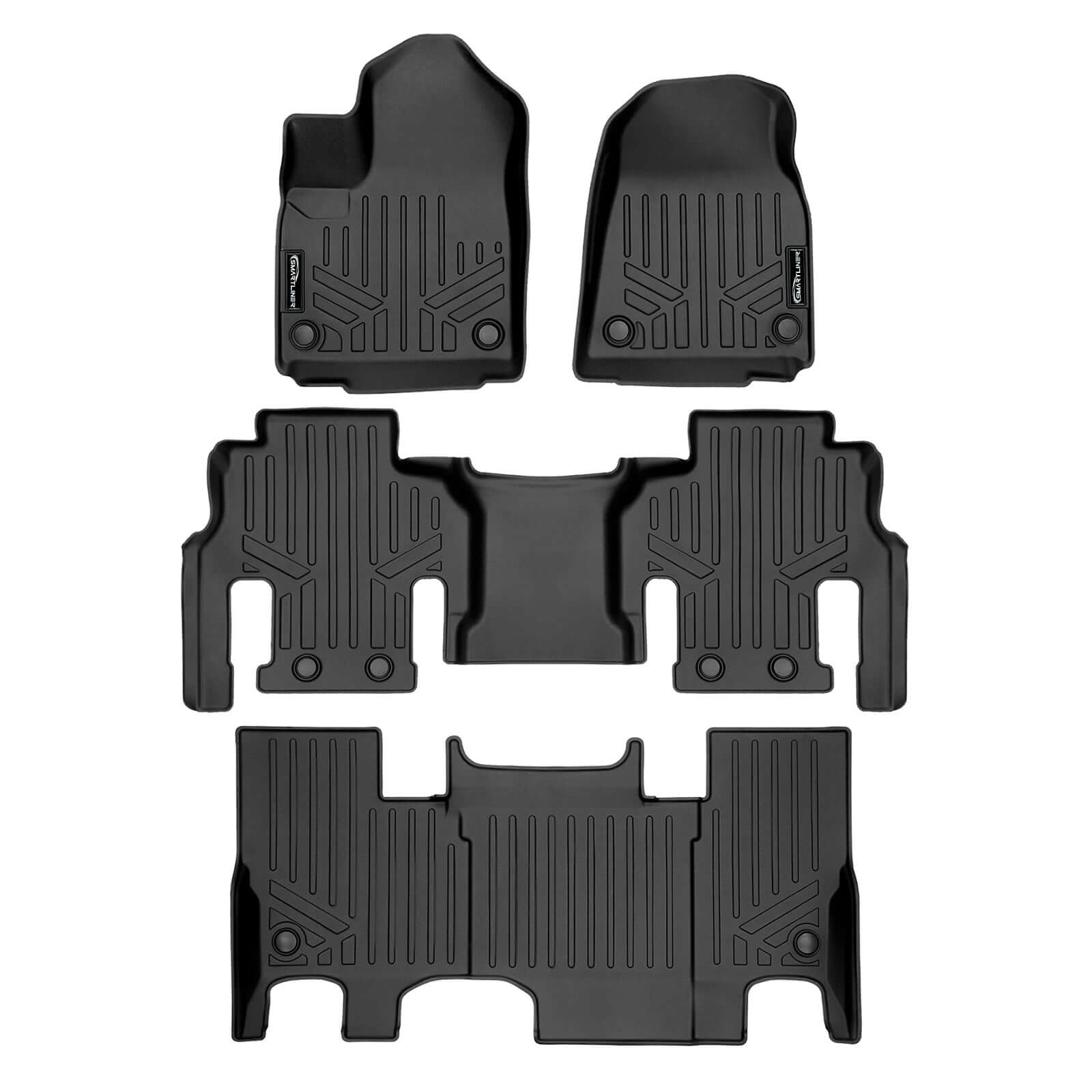SMARTLINER Custom Fit Floor Liners For 2022-2025 Jeep Grand Wagoneer (7 Passenger Model) Smartliner USA