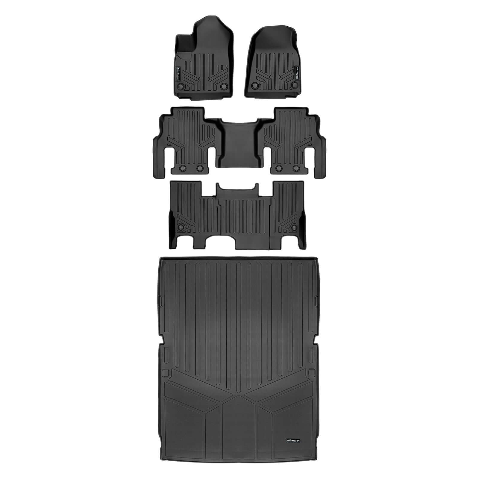 SMARTLINER Custom Fit Floor Liners For 2023-2025 Jeep Grand Wagoneer L (7 Passenger Model) Smartliner USA