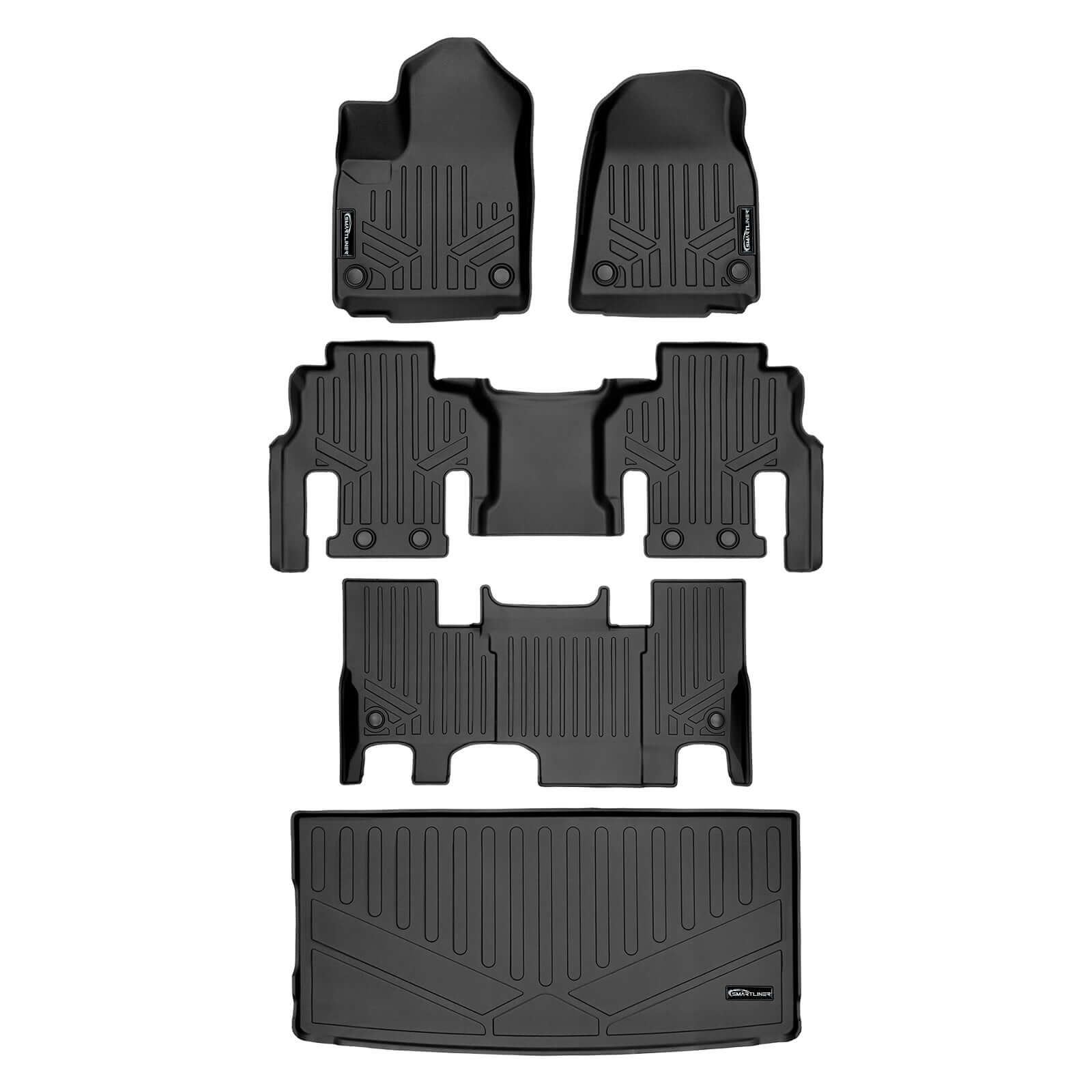 SMARTLINER Custom Fit Floor Liners For 2022-2025 Jeep Grand Wagoneer (7 Passenger Model) Smartliner USA