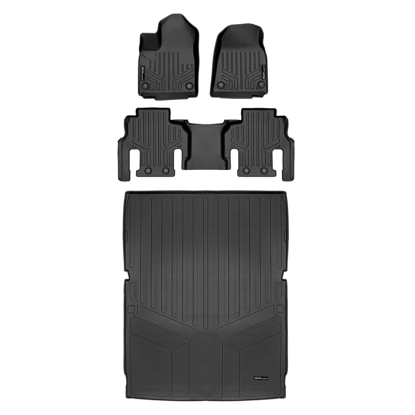 SMARTLINER Custom Fit Floor Liners For 2023-2025 Jeep Wagoneer L (7 Passenger Model) Smartliner USA