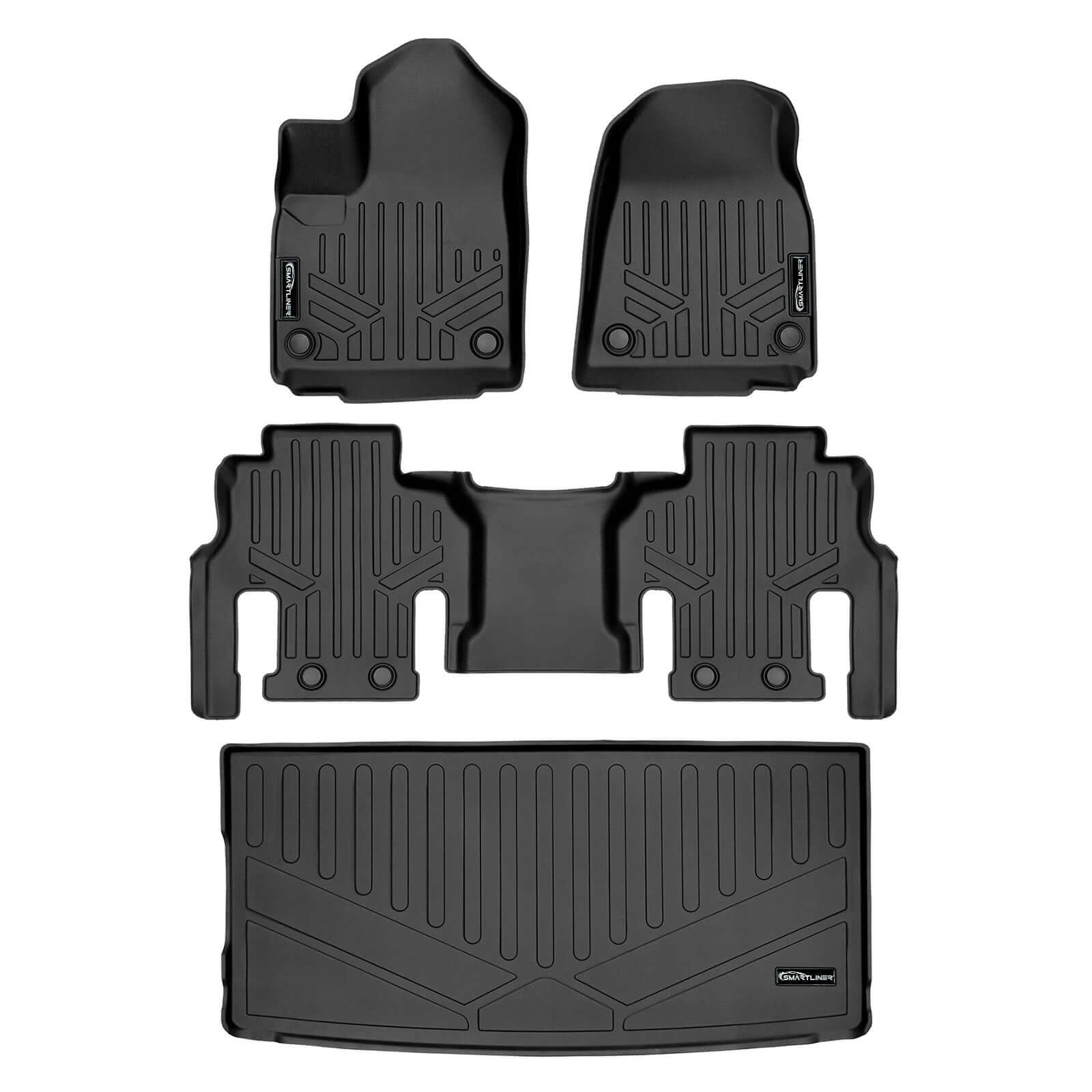 SMARTLINER Custom Fit Floor Liners For 2022-2025 Jeep Grand Wagoneer (7 Passenger Model) Smartliner USA