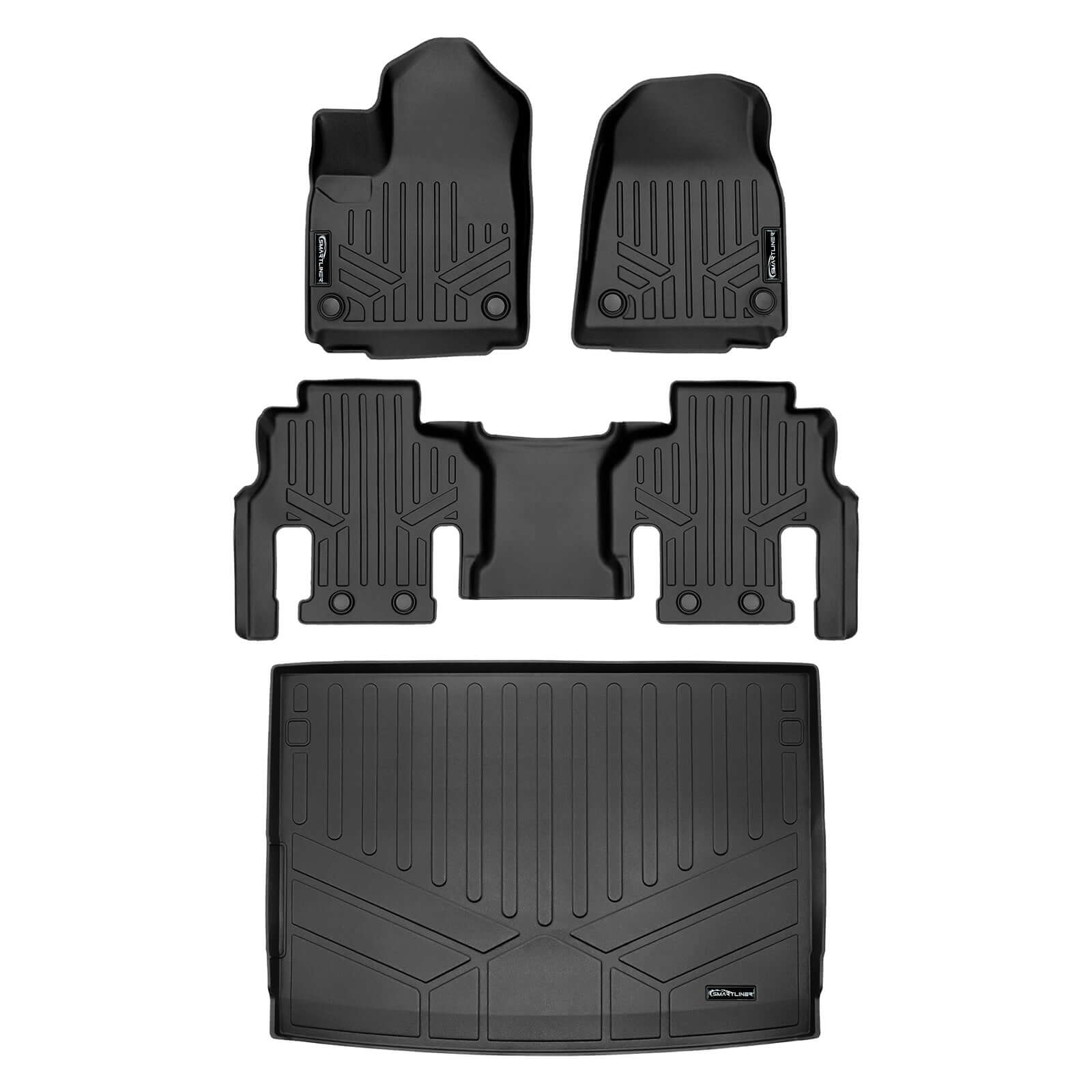 SMARTLINER Custom Fit Floor Liners For 2023-2025 Jeep Grand Wagoneer L (7 Passenger Model) Smartliner USA