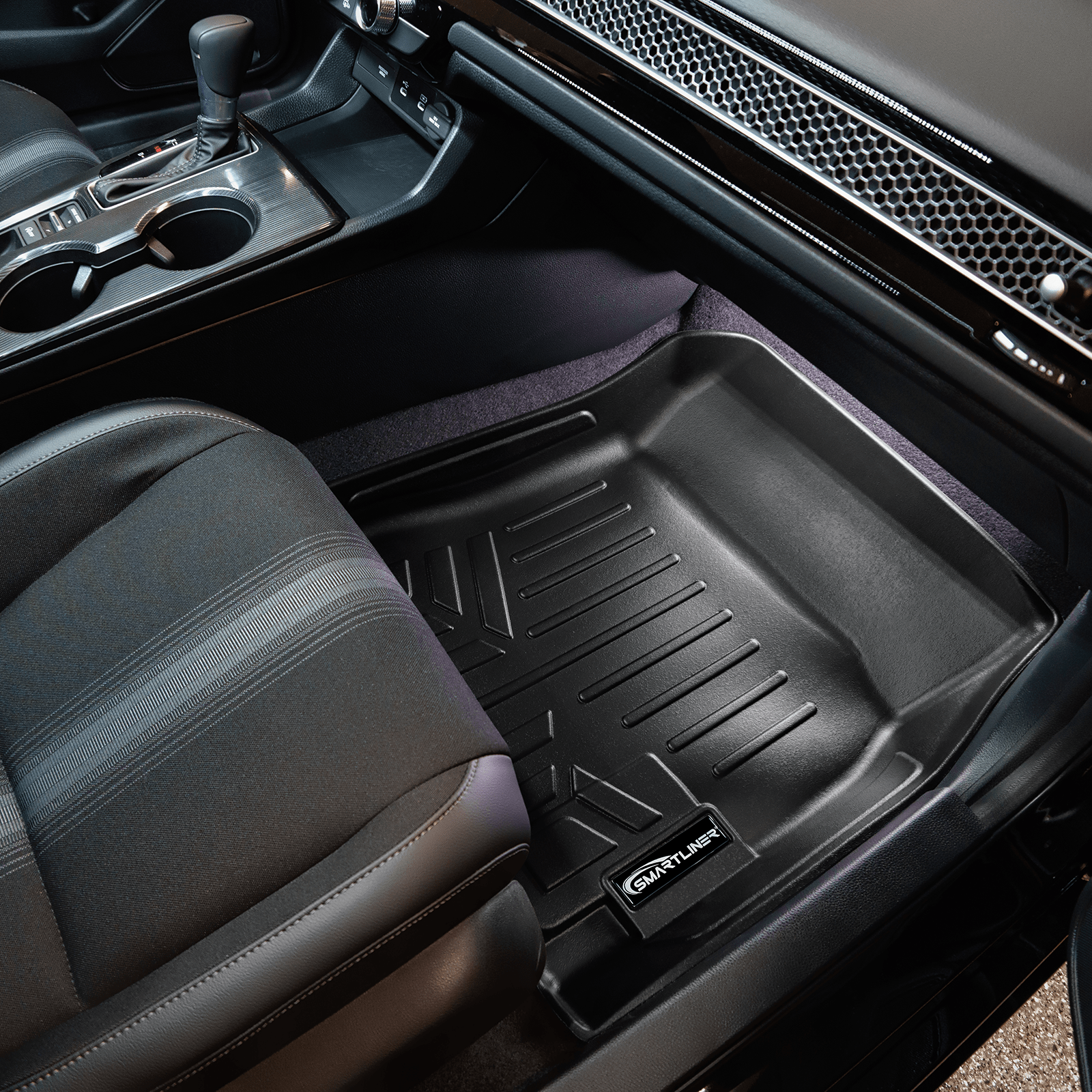 SMARTLINER Custom Fit Floor Liners For 2022-2025 Honda Civic Sedan with 2nd Row USB Ports Smartliner USA