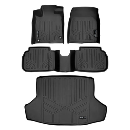 SMARTLINER Custom Fit Floor Liners For 2022-2025 Honda Civic Sedan with 2nd Row USB Ports Smartliner USA