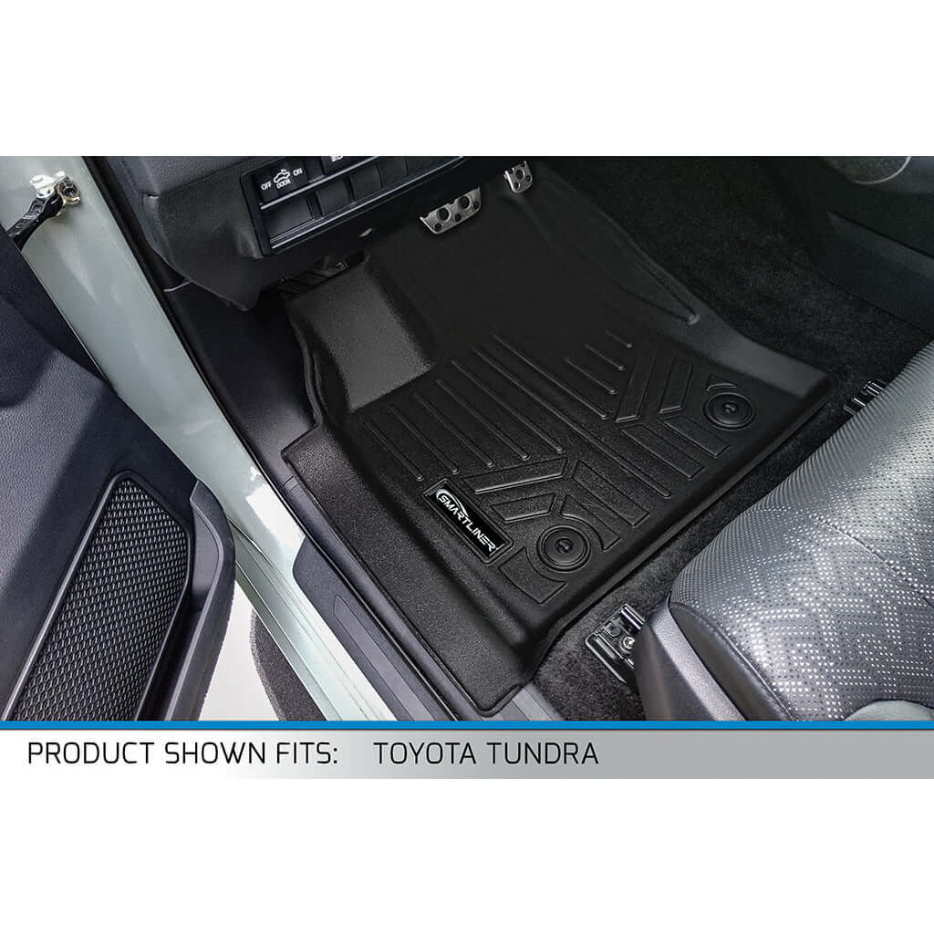 SMARTLINER Custom Fit Floor Liners For 2022-2025 Toyota Tundra/Tundra Hybrid (CrewMax Cab) with Underseat Storage Smartliner USA