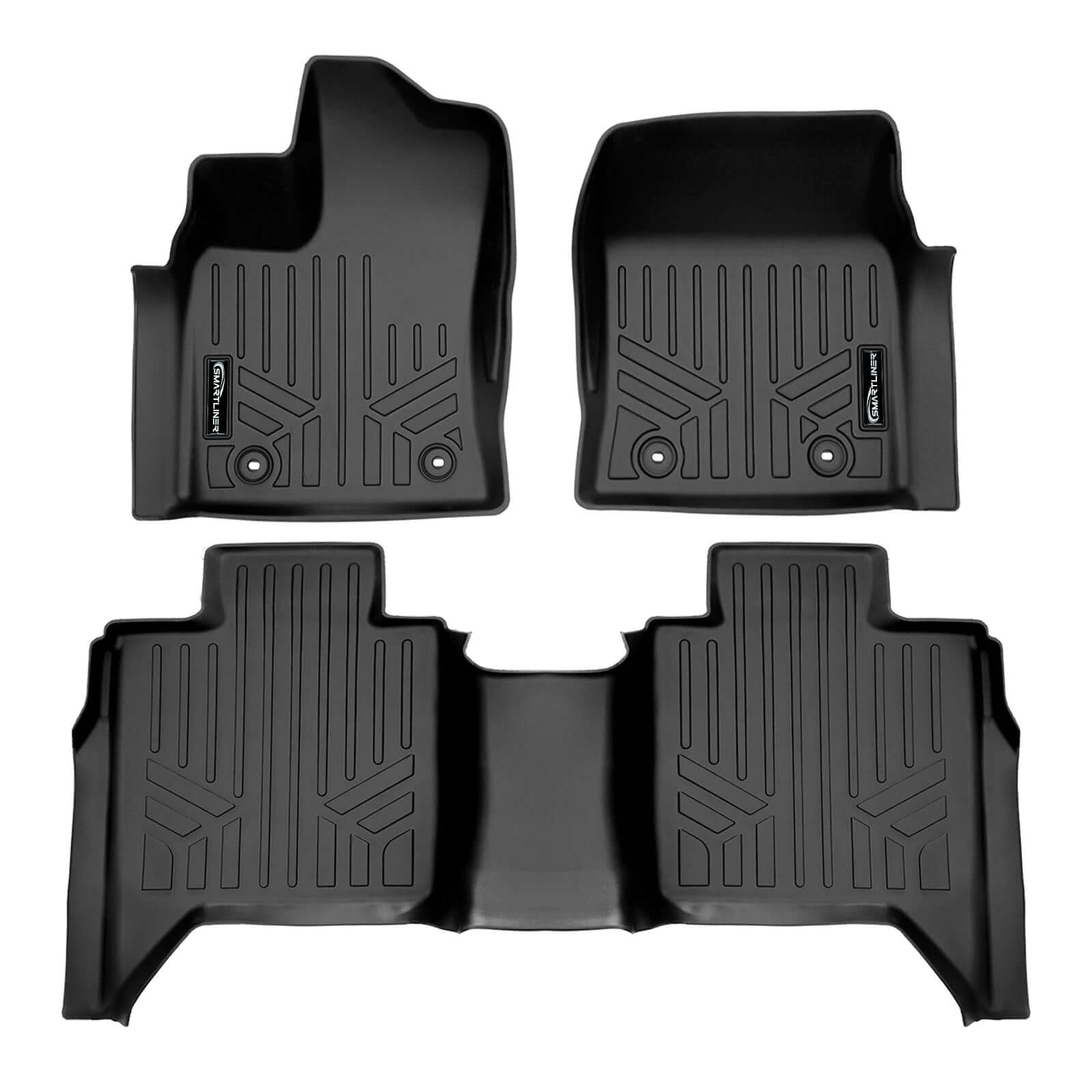 SMARTLINER Custom Fit Floor Liners For 2022-2025 Toyota Tundra/Tundra Hybrid (CrewMax Cab) with Underseat Storage Smartliner USA