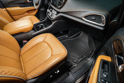 SMARTLINER Custom Fit Black 3 Row Liner Set & Cargo Liner Behind 3rd Row Compatible With 2021-2025 Chrysler Pacifica  (Fits Pinnacle) Smartliner USA