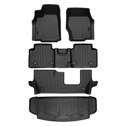 SMARTLINER Custom Fit Floor Liners For 2021-2025 Jeep Grand Cherokee L w/ 2nd Row Bench Seat (No subwoofer) Smartliner USA