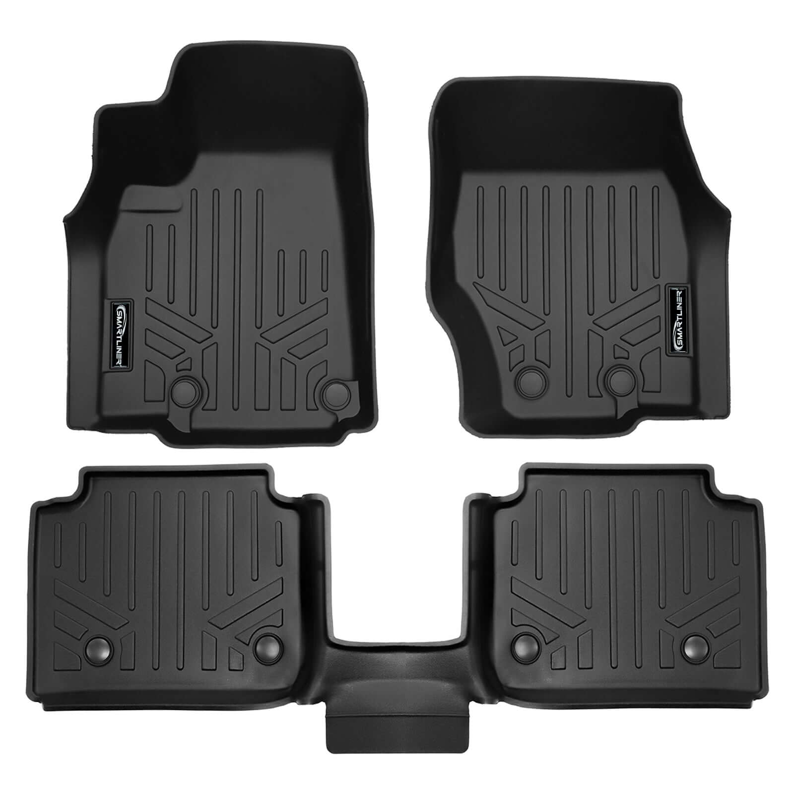 SMARTLINER Custom Fit Floor Liners For 2021-2025 Jeep Grand Cherokee L with 2nd Row Bucket Seats With Center Console Smartliner USA