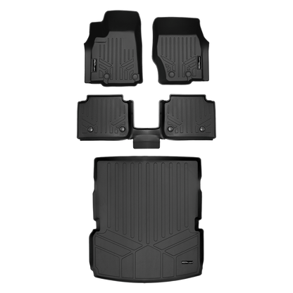 SMARTLINER Custom Fit Floor Liners For 2021-2025 Jeep Grand Cherokee L with 2nd Row Bucket Seats With Center Console Smartliner USA