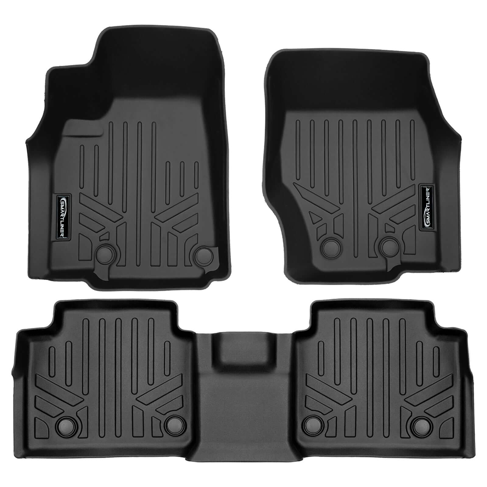 SMARTLINER Custom Fit Floor Liners For 2021-2025 Jeep Grand Cherokee L w/ 2nd Row Bucket Seats and center console (No subwoofer) Smartliner USA