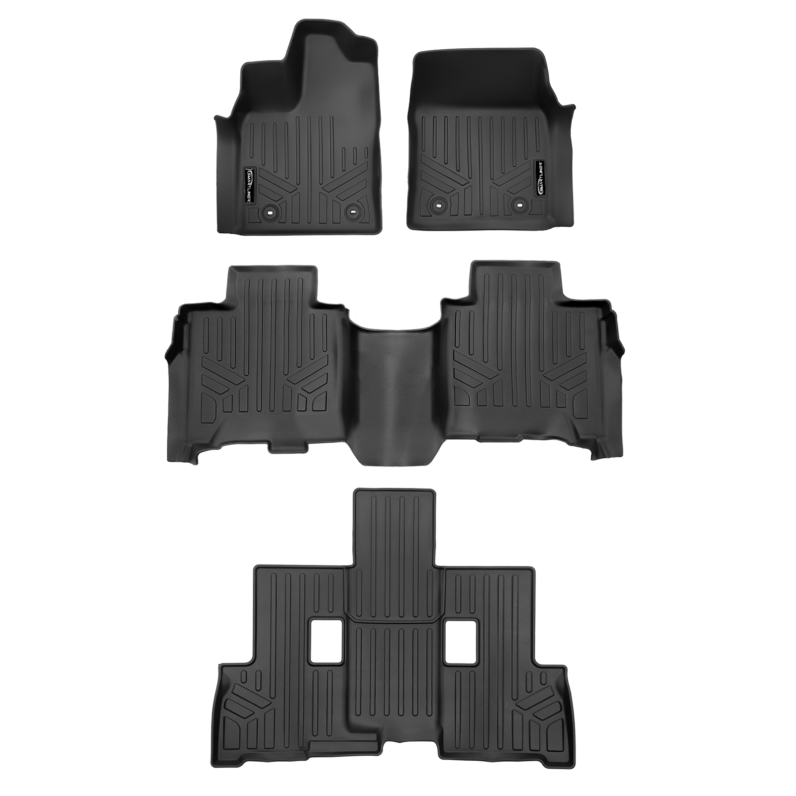 SMARTLINER Custom Fit Floor Liners For 2023-2025 Toyota Sequoia (8 Passenger Models) Smartliner USA