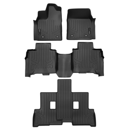 SMARTLINER Custom Fit Floor Liners For 2023-2025 Toyota Sequoia (Only Fits 7 Passenger Models Without Center Console) Smartliner USA