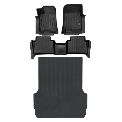SMARTLINER Custom Fit Floor Liners For 2023-2025 GMC Canyon (Only Fits Crew Cabs with Carpeted Flooring) Smartliner USA