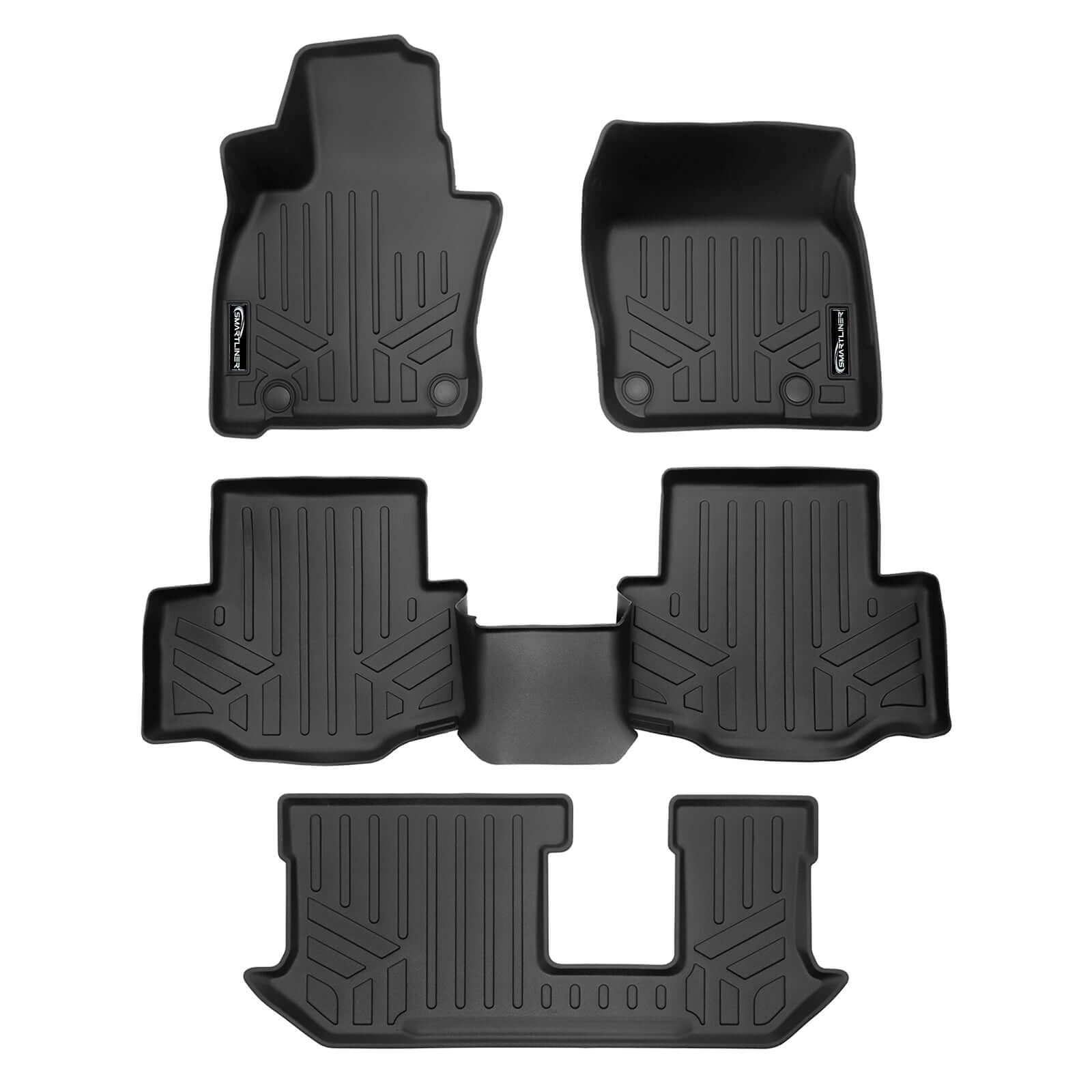 SMARTLINER Custom Fit Floor Liners For 2024-2025 Mazda CX-90 Plug-In Hybrid (Only Fits 2nd Row Bench) Smartliner USA