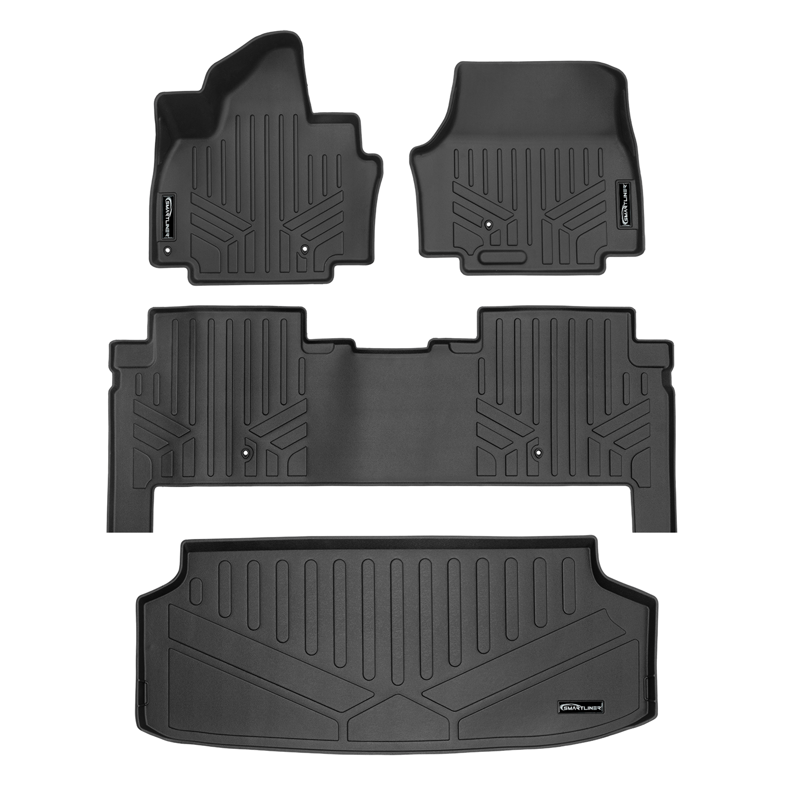 SMARTLINER Custom Fit Floor Liners Compatible With 2024 - 2025 Kia EV9 (2nd Row Bench Seat) Smartliner USA