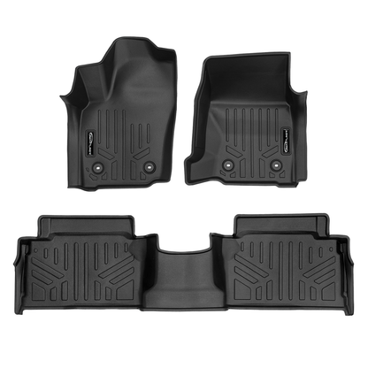 SMARTLINER All Weather Custom Fit Floor Liner Compatible With 2024-2025 Toyota Tacoma Double Cab (Only Fits with 2nd Row Under Seat Storage) Smartliner USA