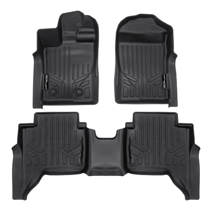 SMARTLINER Custom Fit Floor Liners For 2024 - 2025 Ford Ranger Super Crew Cab Smartliner USA