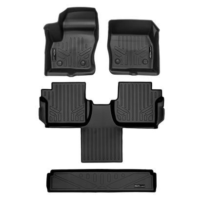 SMARTLINER Custom Fit Floor Liner Set Compatible With 2018-2025 Transit Connect With Vinyl Flooring and without secondary footrest (Short and Long Wheelbase) Smartliner USA