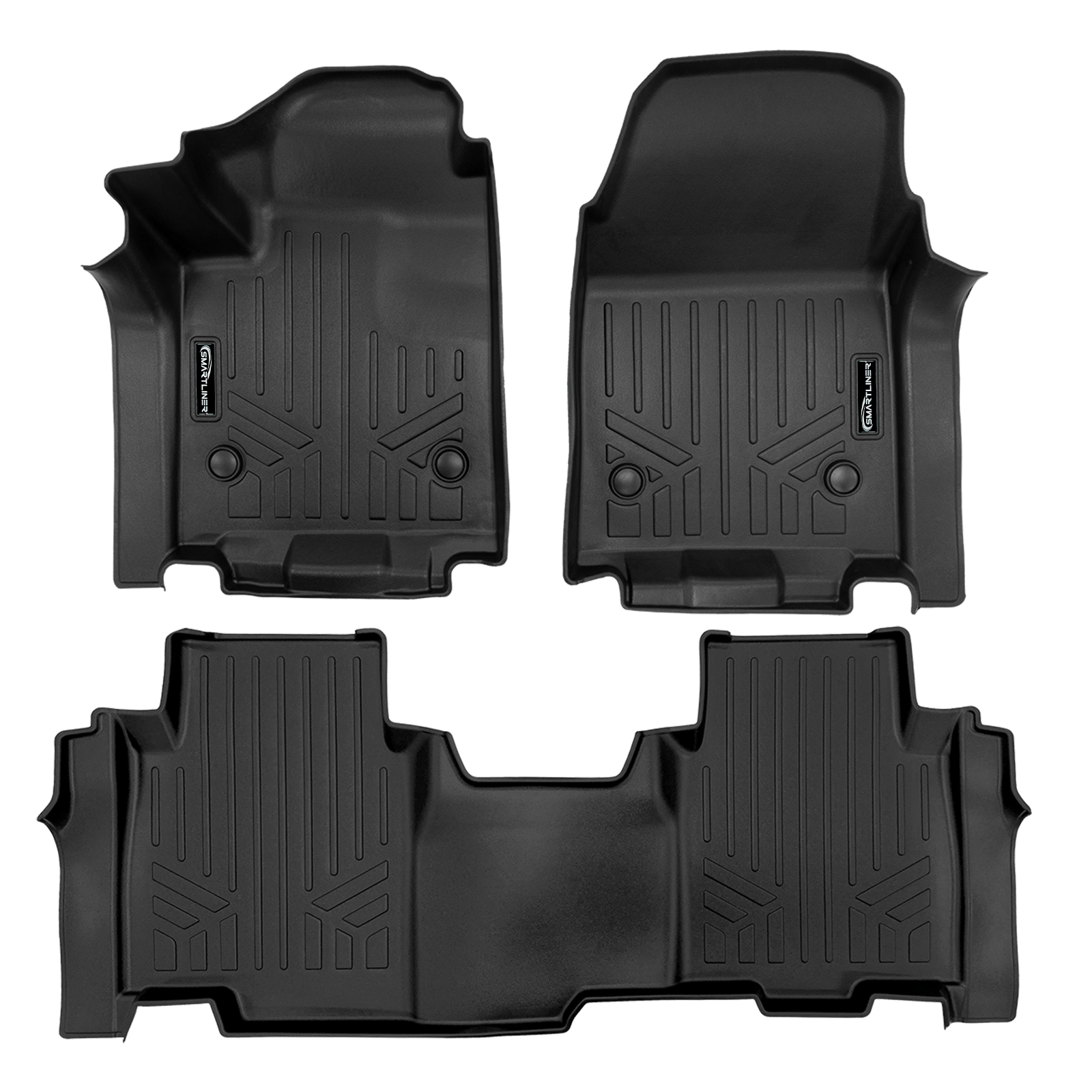 SMARTLINER Custom Fit Floor Mat Liner Set Compatible With 2025-2026 Chevrolet Silverado EV /GMC Sierra EV(Carpet Flooring) Smartliner USA