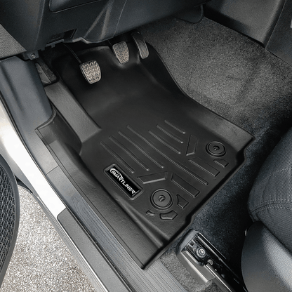 SMARTLINER All Weather Custom Fit Floor Liner Compatible With 2024-2025 Toyota Tacoma Carpet Xtra Cab with Manual Transmission Smartliner USA