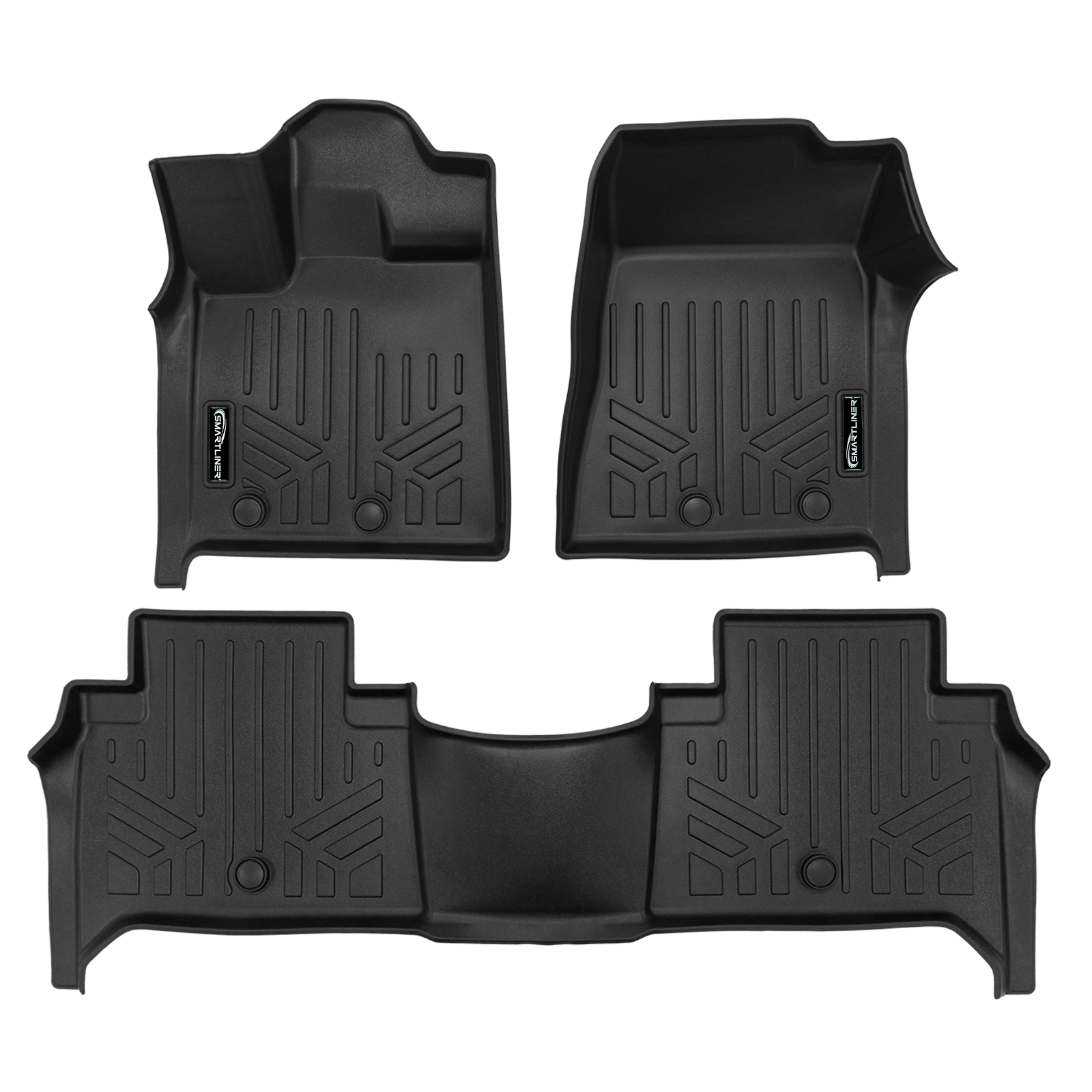 SMARTLINER Custom Fit Floor Liners For 2025 Infiniti QX80 and 2025 Nissan Armada Bucket Seats & Center Console Only Smartliner USA