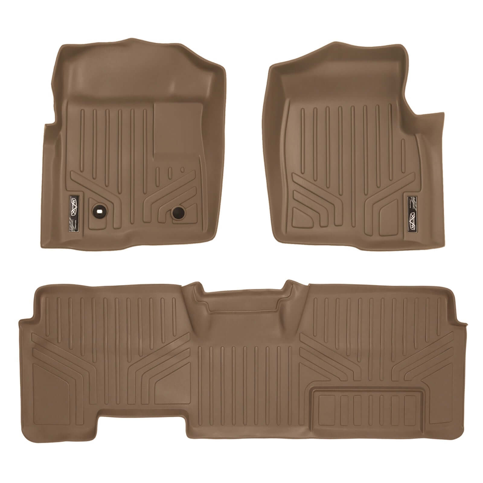 Smart Trim™ Custom Fit Floor Liners For 2009-2010 Ford F-150 SuperCab Non Flow-Through Center Console Smartliner USA