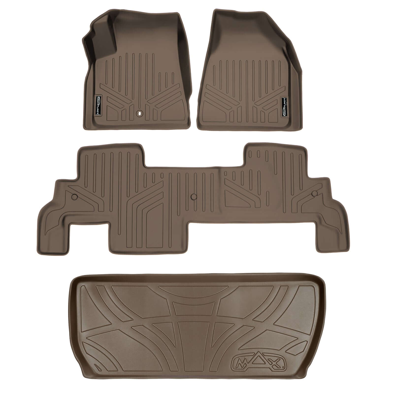 SMARTLINER Custom Fit Floor Liners For Traverse/Enclave/Acadia/Outlook (with 2nd Row Bench Seat) Smartliner USA