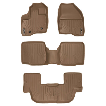 SMARTLINER Custom Fit Floor Liners For 2011-2014 Ford Explorer (with 2nd Row Center Console) Smartliner USA