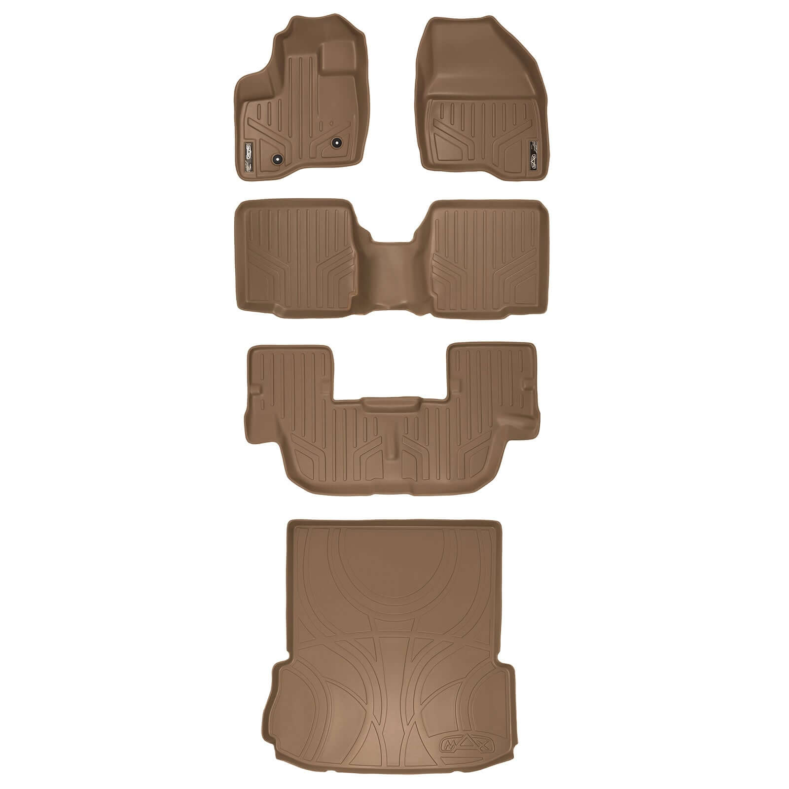 SMARTLINER Custom Fit Floor Liners For 2011-2014 Ford Explorer (with 2nd Row Center Console) Smartliner USA