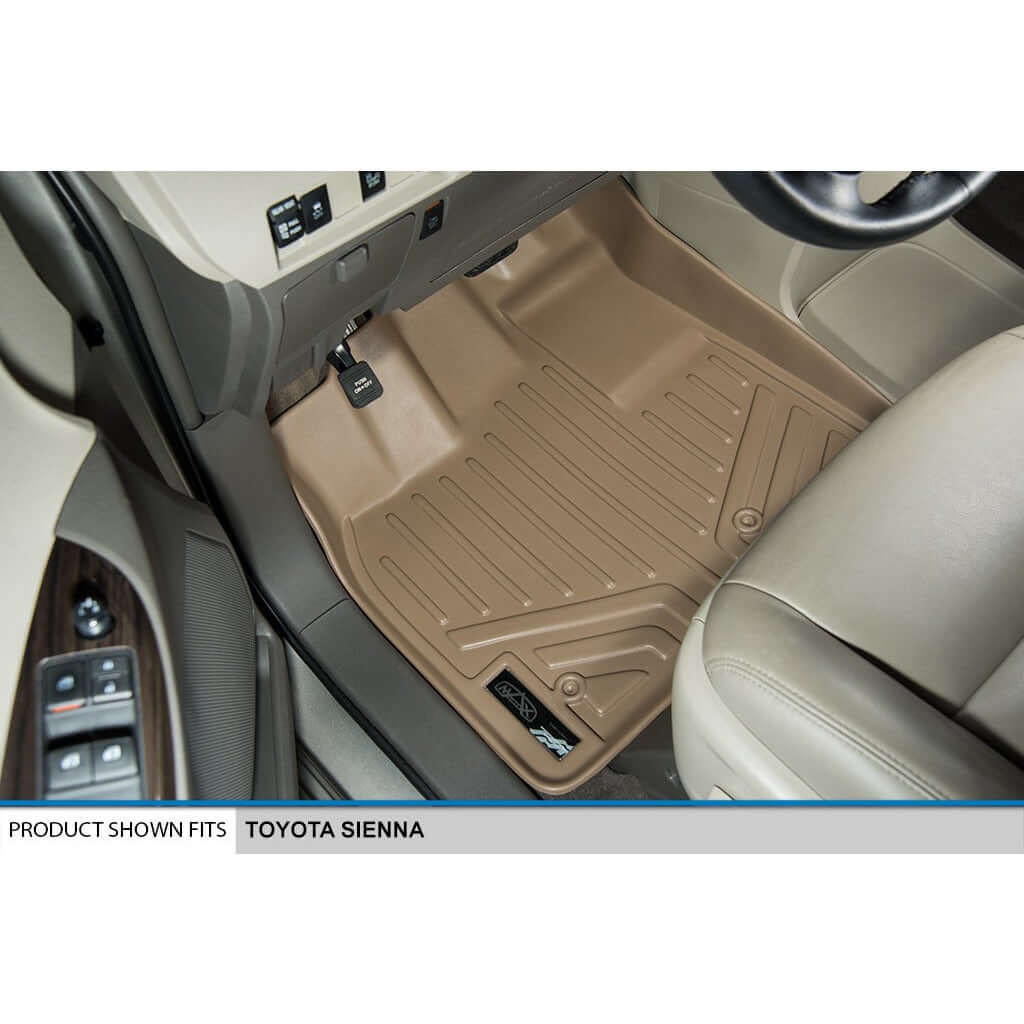 SMARTLINER Custom Fit Floor Liners For 2011-2012 Sienna (8 Passenger Model with Power Folding 3rd Row Seats) Smartliner USA