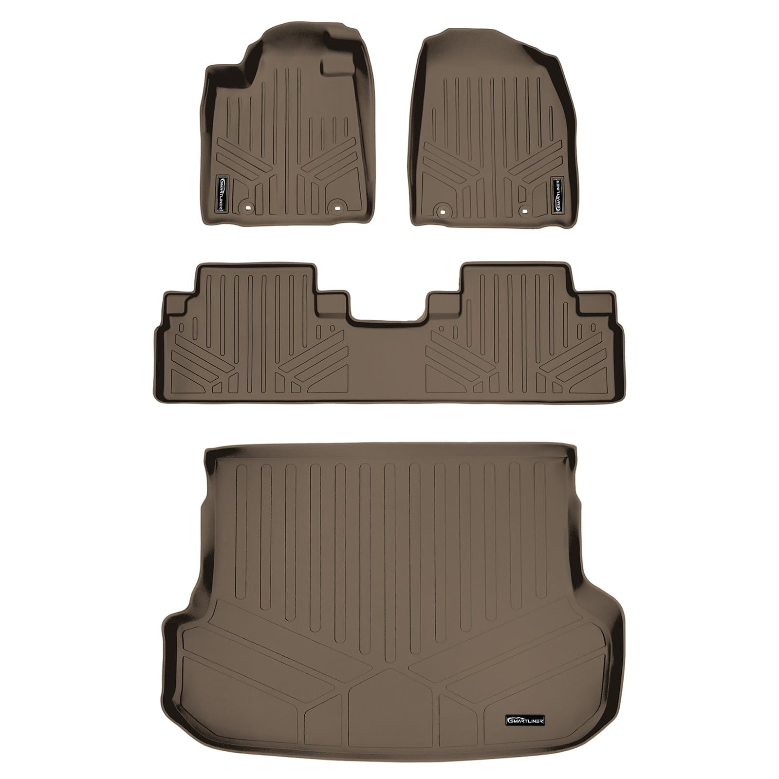 SMARTLINER Custom Fit Floor Liners For 2013-2015 Lexus RX (First Row Twist type Rings) Smartliner USA
